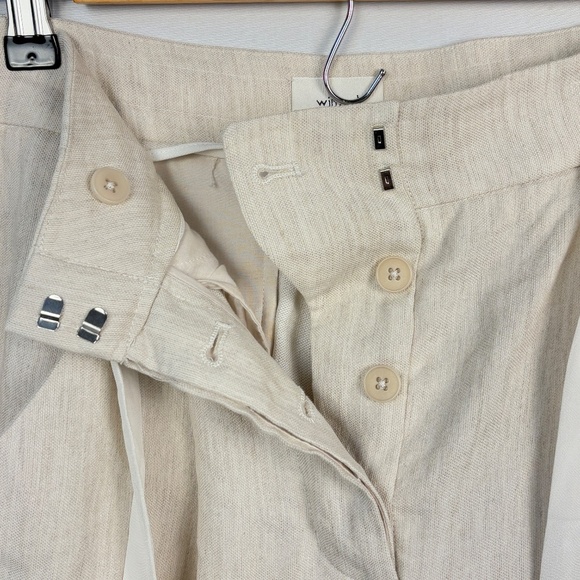 Aritzia Wilfred Women's Allant Linen Blend Ankle Trouser Pants Sz 2 Breathable - Picture 6 of 16